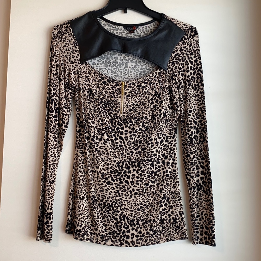 Night Out Blouse in animal print.
